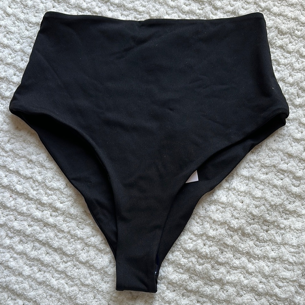 Susana Mónaco High-Waisted Black Bikini Bottom